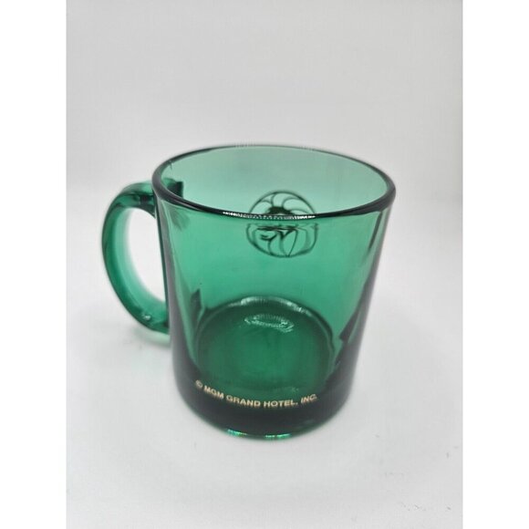MGM Grand Hotel Green Glass Mug Made in USA - Picture 2 of 6